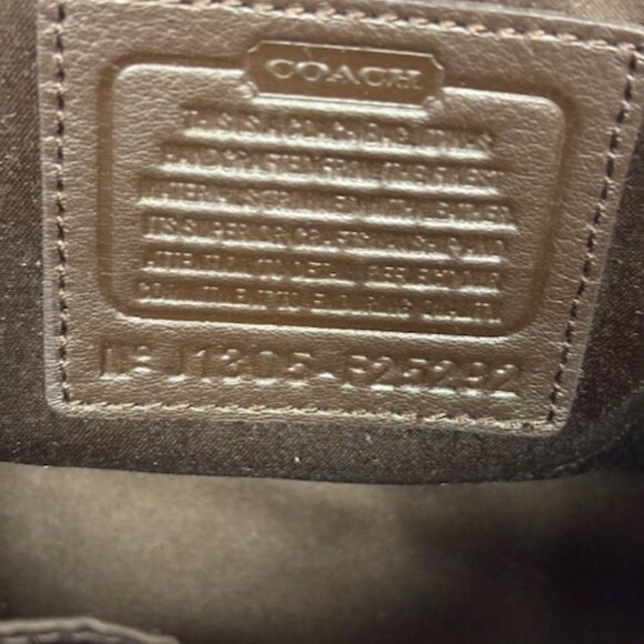 COACH CAMPBELL SIGNATURE C Light Brown W/LEATHER TRIM HANDBAG J1305-F25292 - Picture 2 of 8